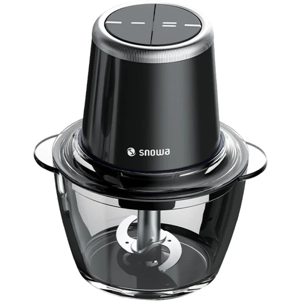 خردکن 2 تیغه 0.6 لیتری اسنوا مدل SCP-Q500BK، جنس بدنه پلاستیک و تیغه استیل SS301