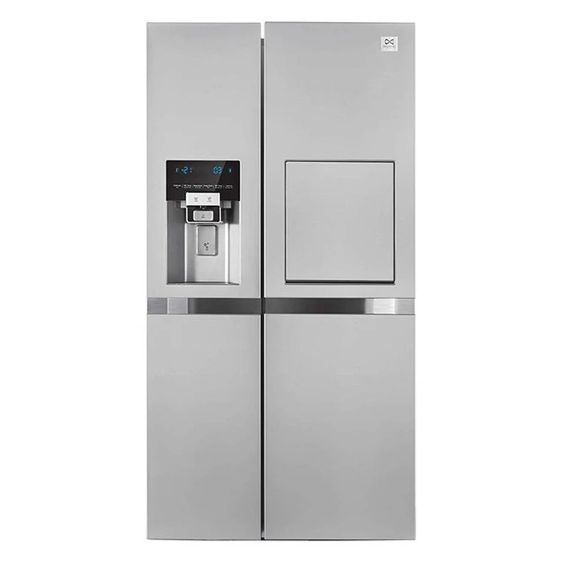 یخچال و فریزر ساید بای ساید ۲۹ فوت دوو مدل SXi20-11، دارای درب بار خانگی، سرمایش سریع و کشوی تنظیم دما و رطوبت، با ارتفاع ۱۸۱٫۶، عمق ۸۴ و پهنای ۹۲ سانتی‌متر، رده مصرف انرژی A+، دارای ۵ طبقه و ۲ کشو در یخچال